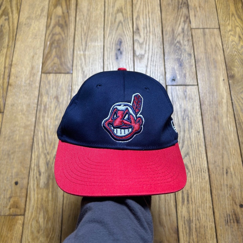 Cleveland‎ Indians Chief Wahoo Hat OC Sports MLB Youth Navy Red Adjustable Cap